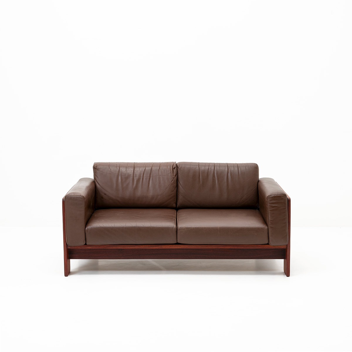 2er Ledersofa Bastiano, Tobia Scarpa, 1960er Jahre, Gavina, Scarpa, Afra & Tobia, Ledersofa, Sofa + Liege