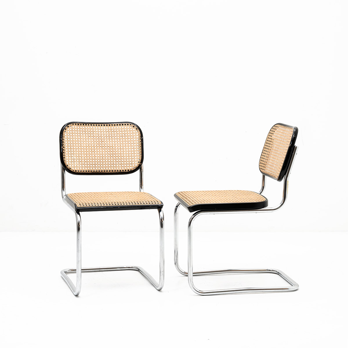 4 Stahlrohrsessel Cesca Freischwinger, Marcel Breuer, Thonet (14265 ...