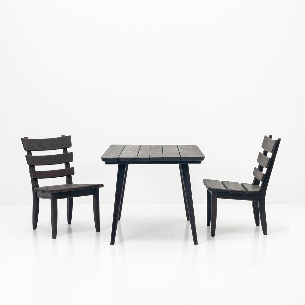 Anliker Tisch und zwei Stühle, original vintage, Anliker, Langenthal, Diverse Tische, Tisch, Diverses, Garten