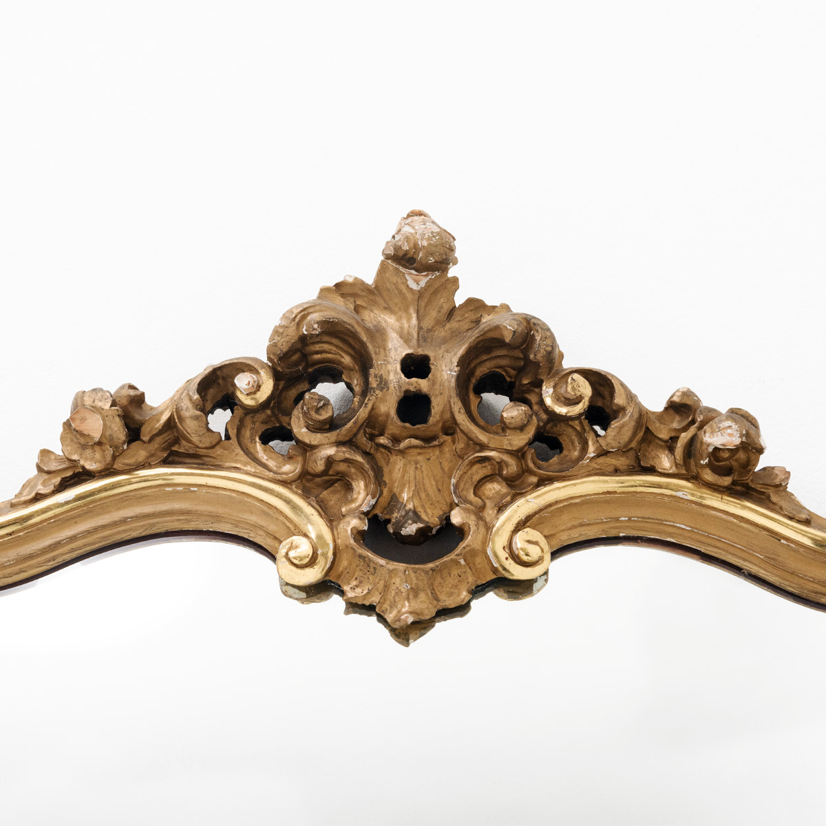 Antiker Barock-Spiegel, Holz, Blattvergoldet - 2