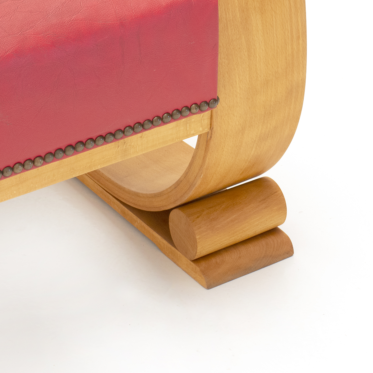 Art-Deco Sessel, rot - 0