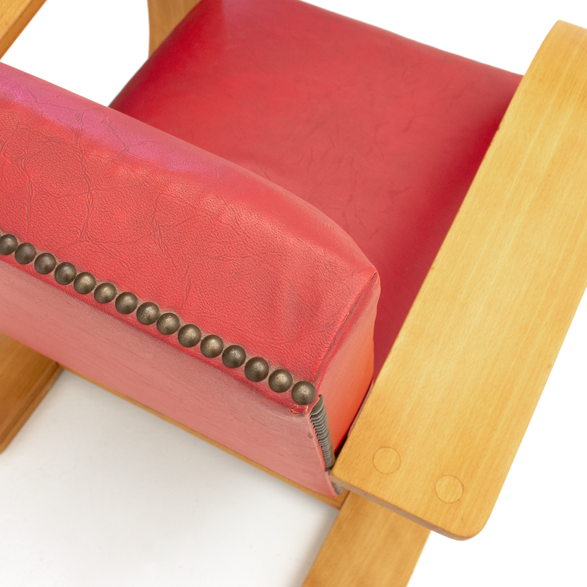 Art-Deco Sessel, rot - 2