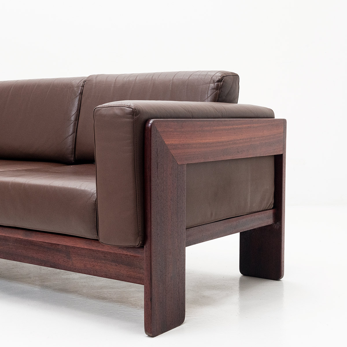 Bastiano 3er Ledersofa, Design T. Scarpa - 0