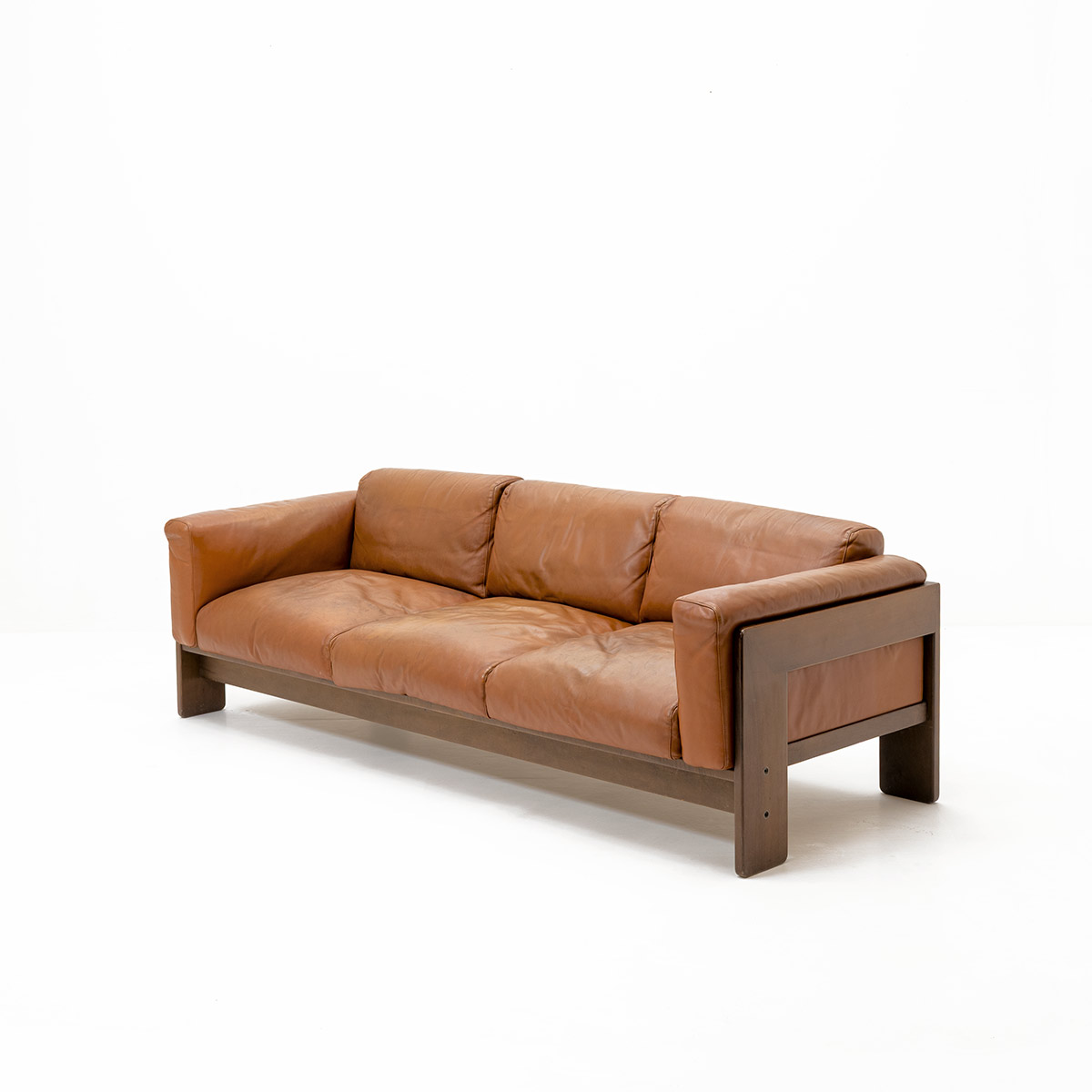 Bastiano Sofa, Tobia Scarpa, 1970er Jahre, Knoll International, Afra & Tobia Scarpa, Ledersofa, Sofa + Liege