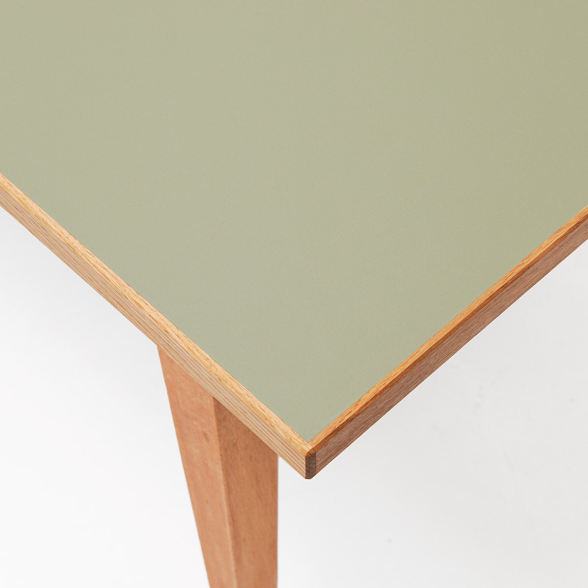 Biedermeiertisch mit Linoleum-Einlage - 8