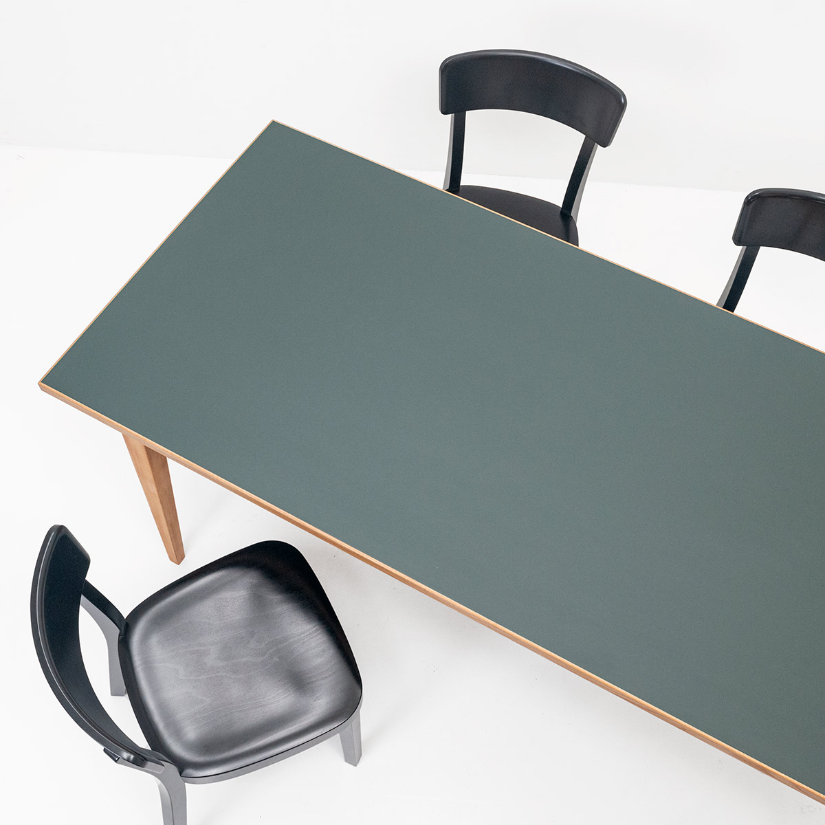 Biedermeiertisch mit Linoleum-Einlage - 13