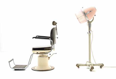 Coiffeur Sessel, Stühle, Antik - 2