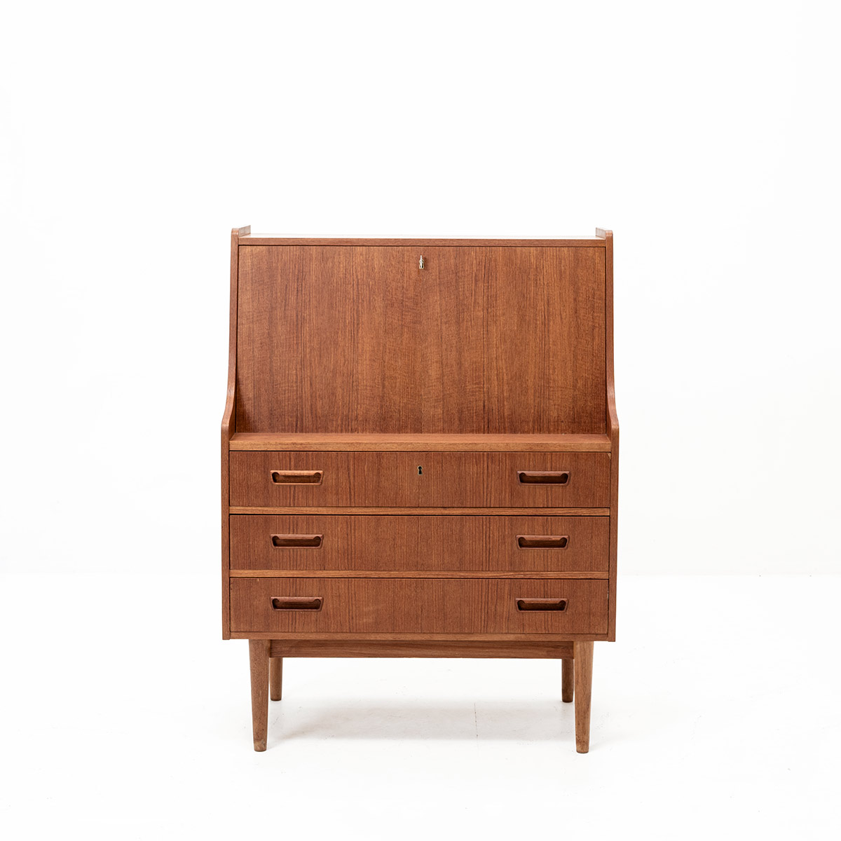 Dänischer Sekretär Odes Møbler Teakholz, Odes Møbler, Werksentwurf, Kommode, Sideboard + Kommode