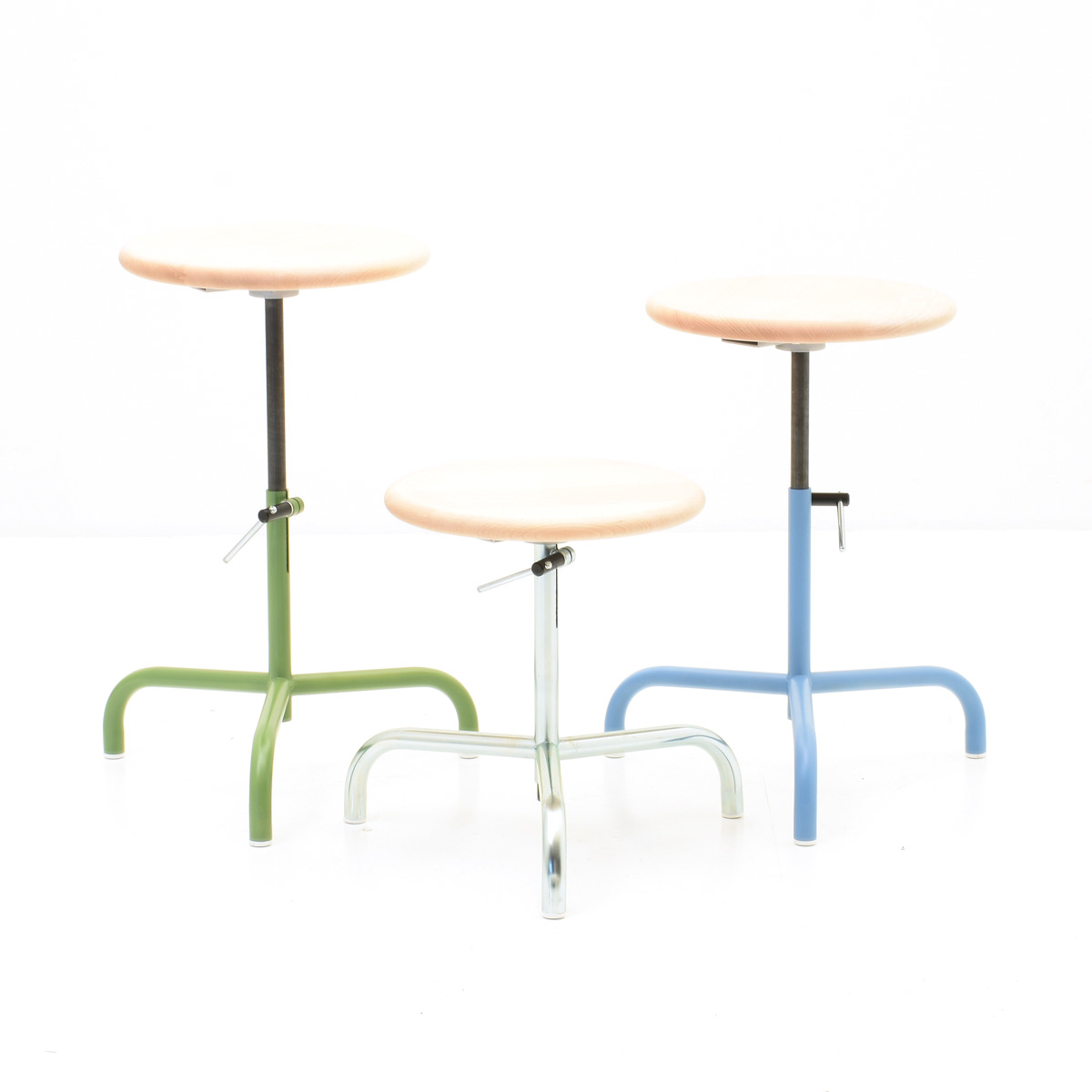 Drehhocker, farbig lackiert, Neu - 0