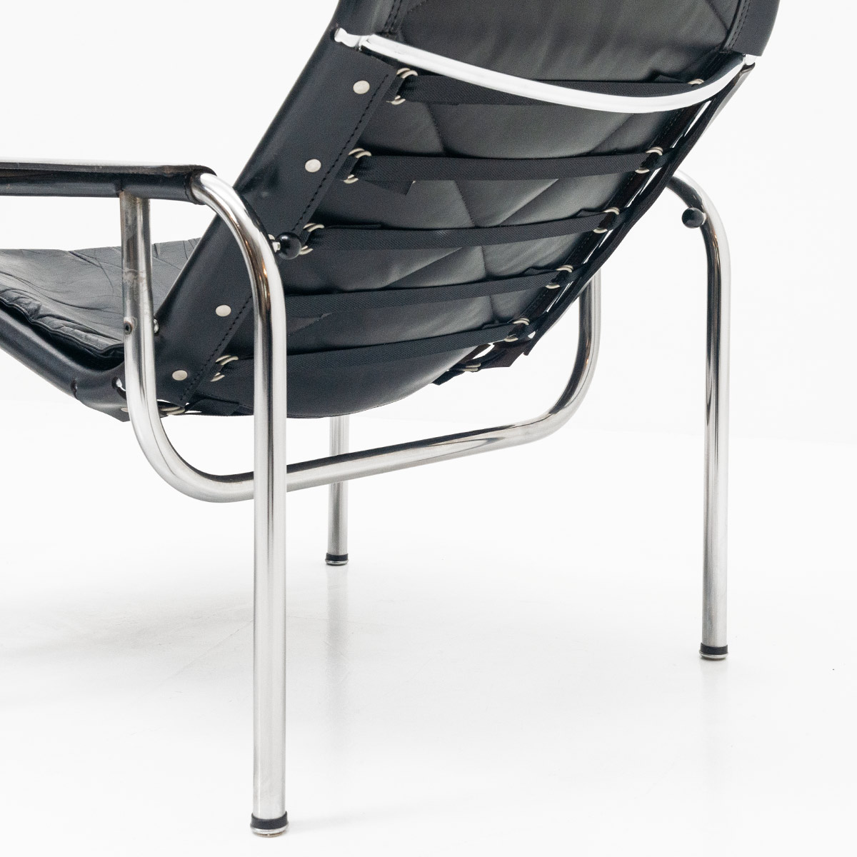 Eichenberger Ledersessel mit Ottoman, 1970er Jahre - 2