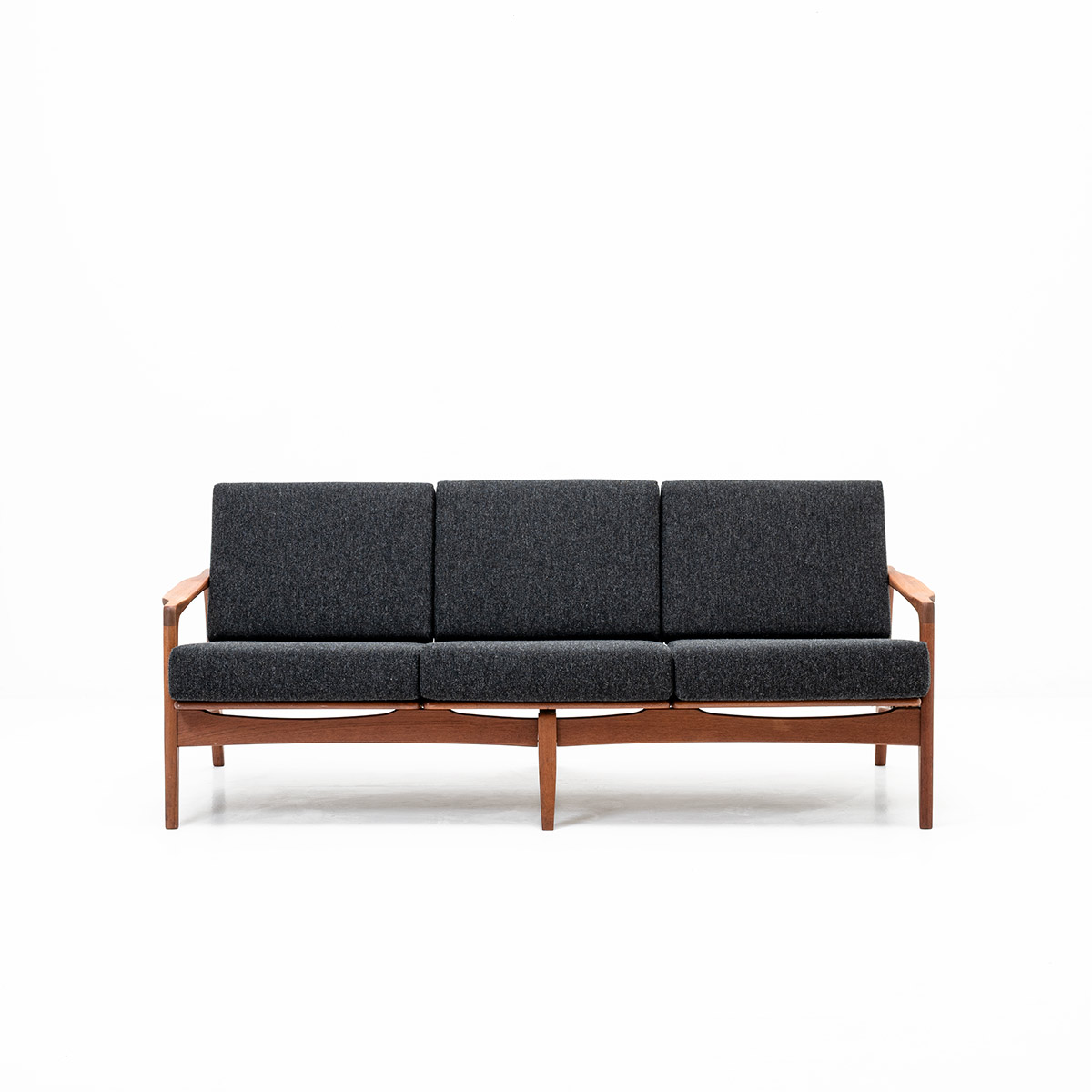 Elegantes, dänisches 3er Sofa, Teakholz