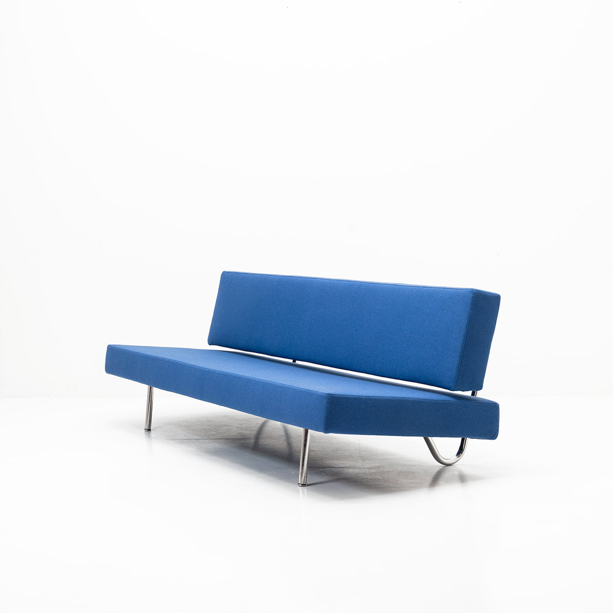 Ernst Ambühler Sofa, blauer Stoff