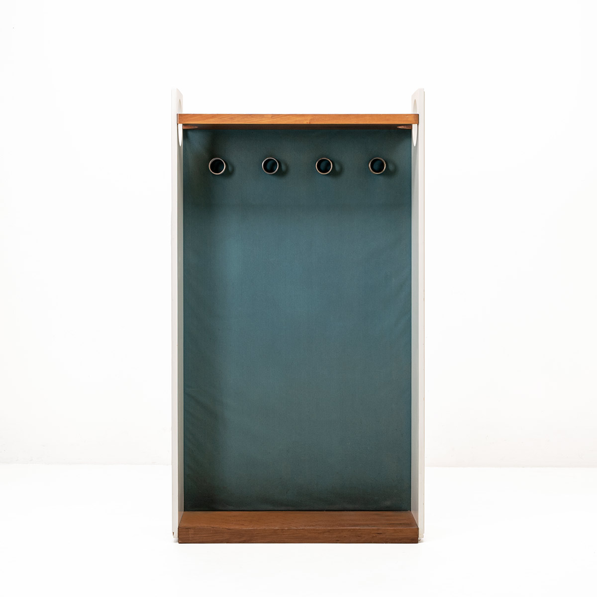 Garderobe, Nussbaum und Petrolblau, 1960er