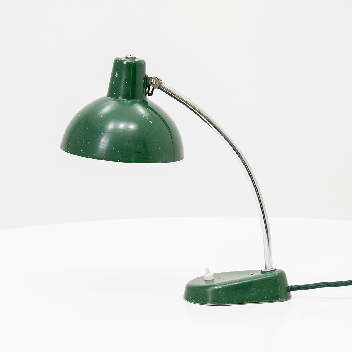 Grüne Schreibtischleuchte, Italien 1950er Jahre, Tischleuchten, Lampen
