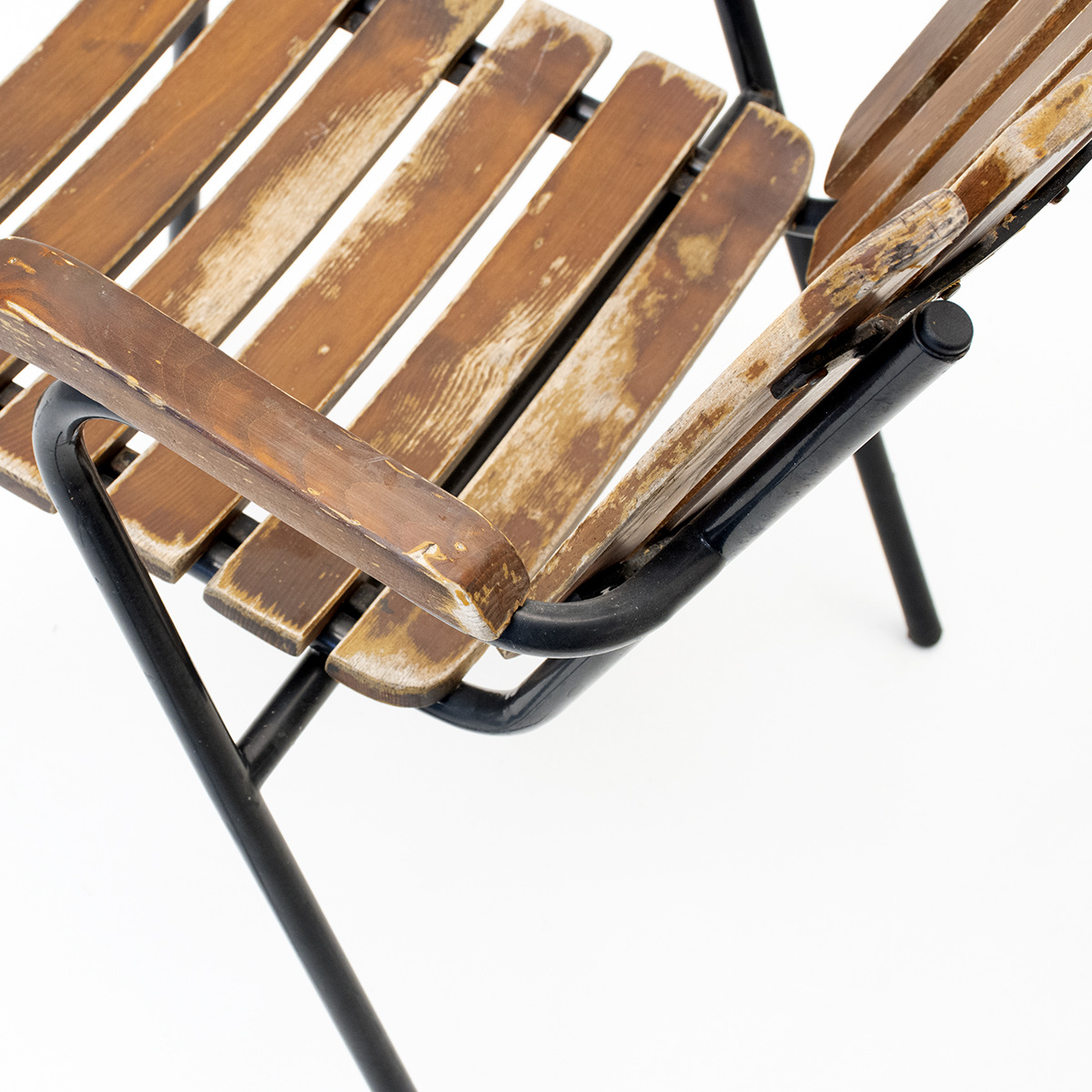 Holzlatten-Gartenstuhl mit Armlehne - 0