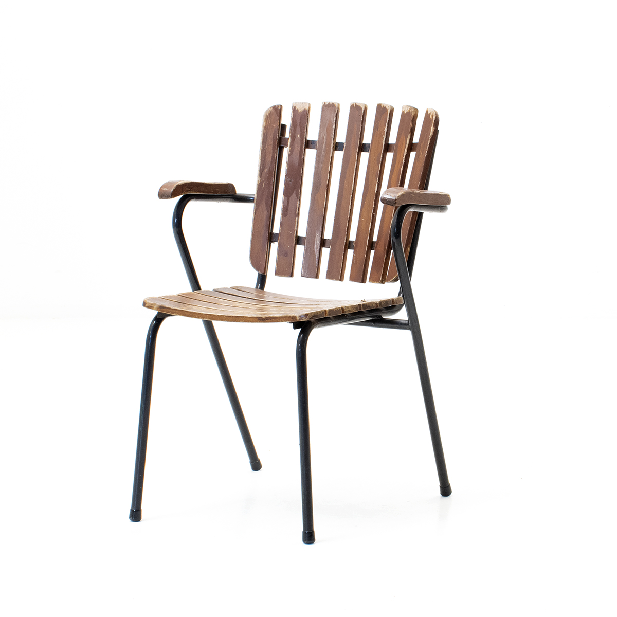 Holzlatten-Gartenstuhl mit Armlehne