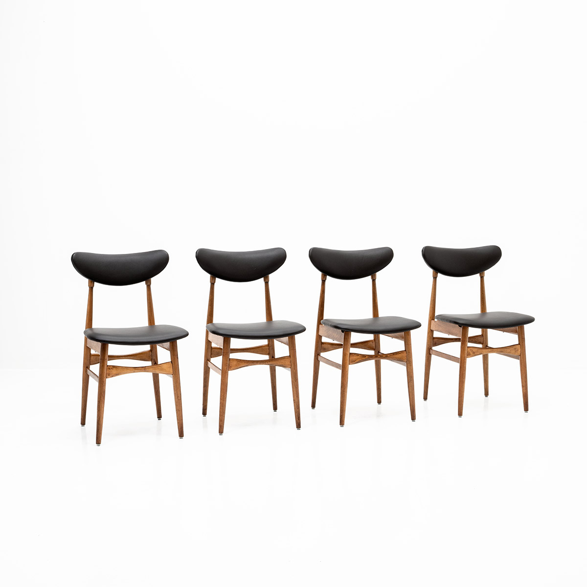 4er Set, Dänische Teakholz-Stühle, vintage, Diverse Stühle, Stuhl