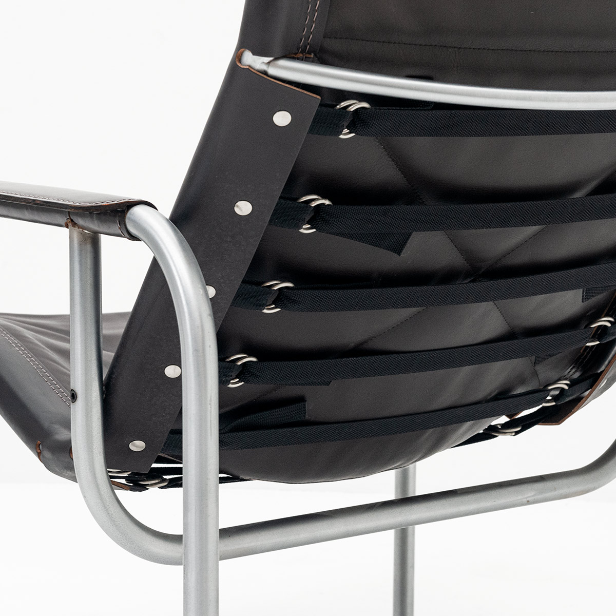 Ledersessel Eichenberger mit Ottoman - 4