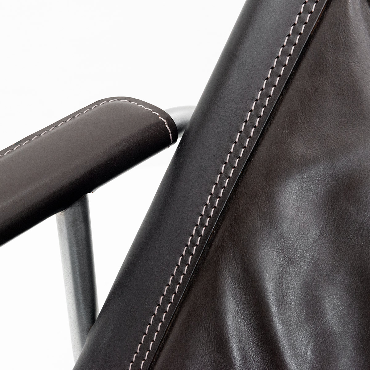 Ledersessel Eichenberger mit Ottoman - 3