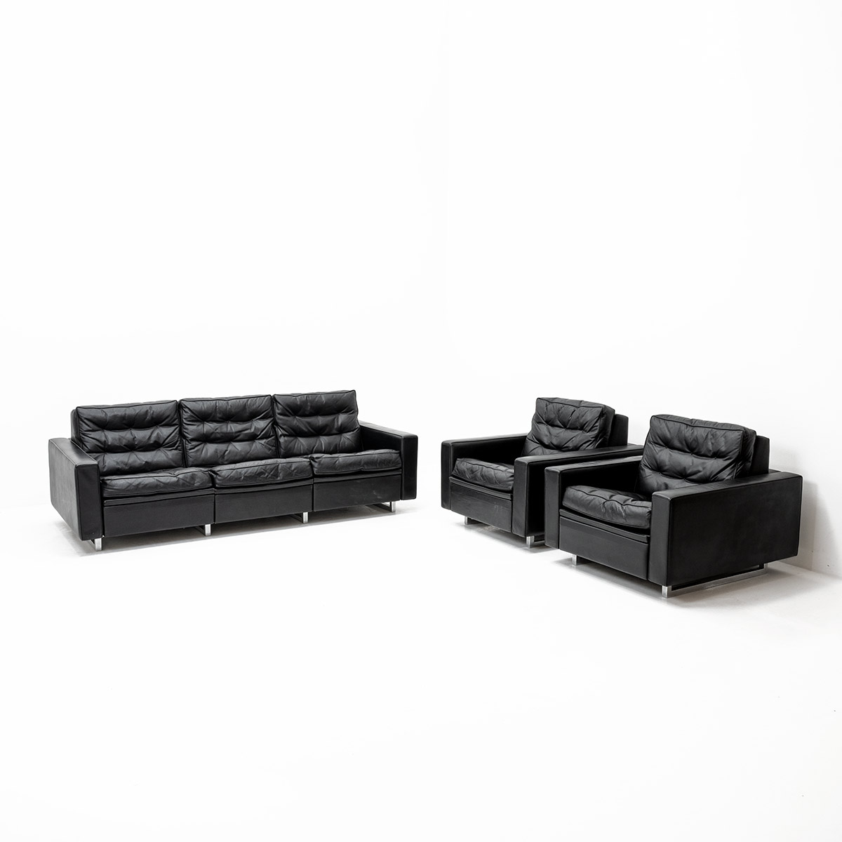 Ledersofa DS-3A de Sede mit 2 Sesseln, vintage, de Sede, Leder-Sofas, Sofa, Leder-Sessel, Sessel