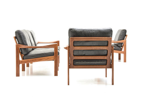 Ledersofa, Illum Wikkelsø, Dänisch Design - 2