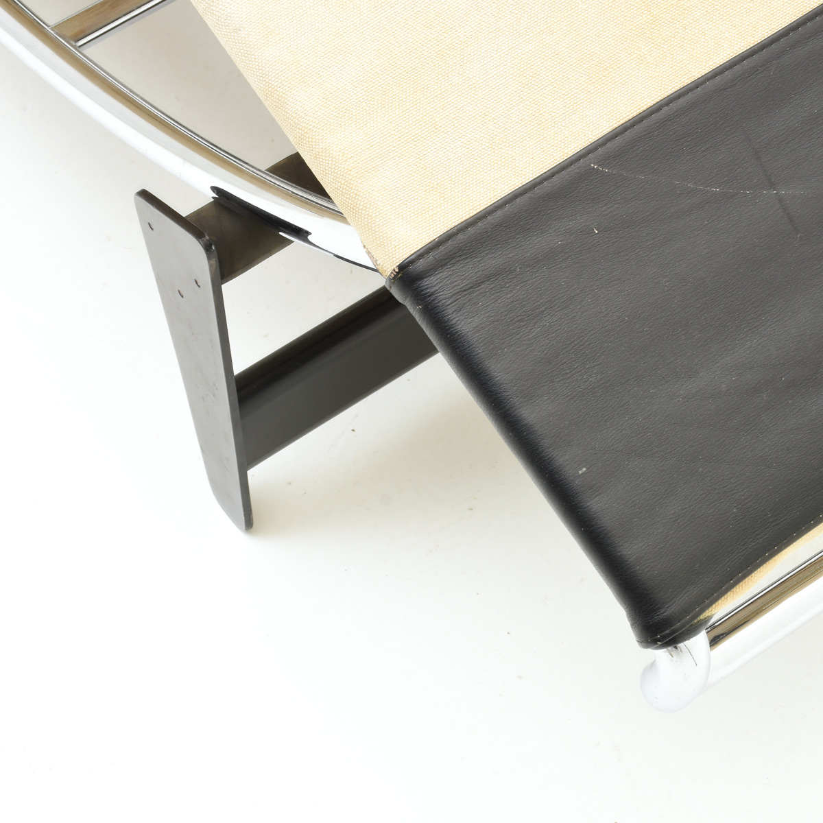 Liege Corbusier Leinenstoff / Leder - 3