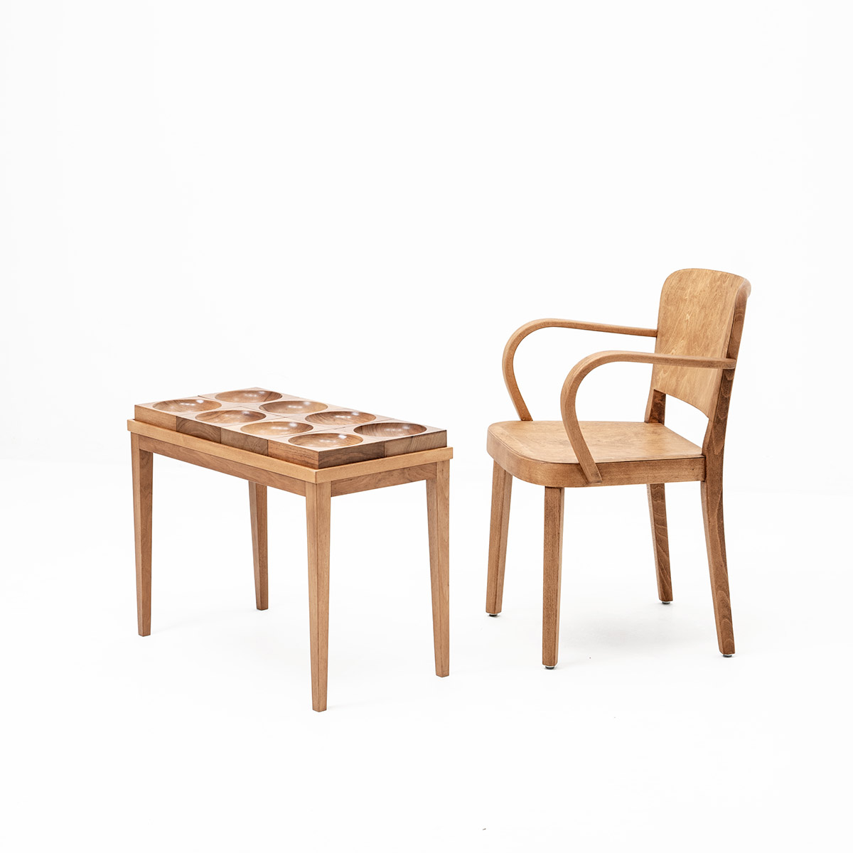 Loungetisch mit Schalen, Italien 1950er Jahre, Lounge-Tisch, Tisch