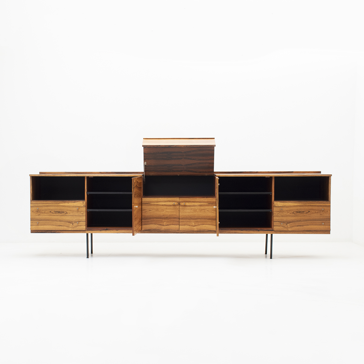 Palisander Sideboard 1960er/1970er Jahre, Sideboards, Sideboards + Kommoden