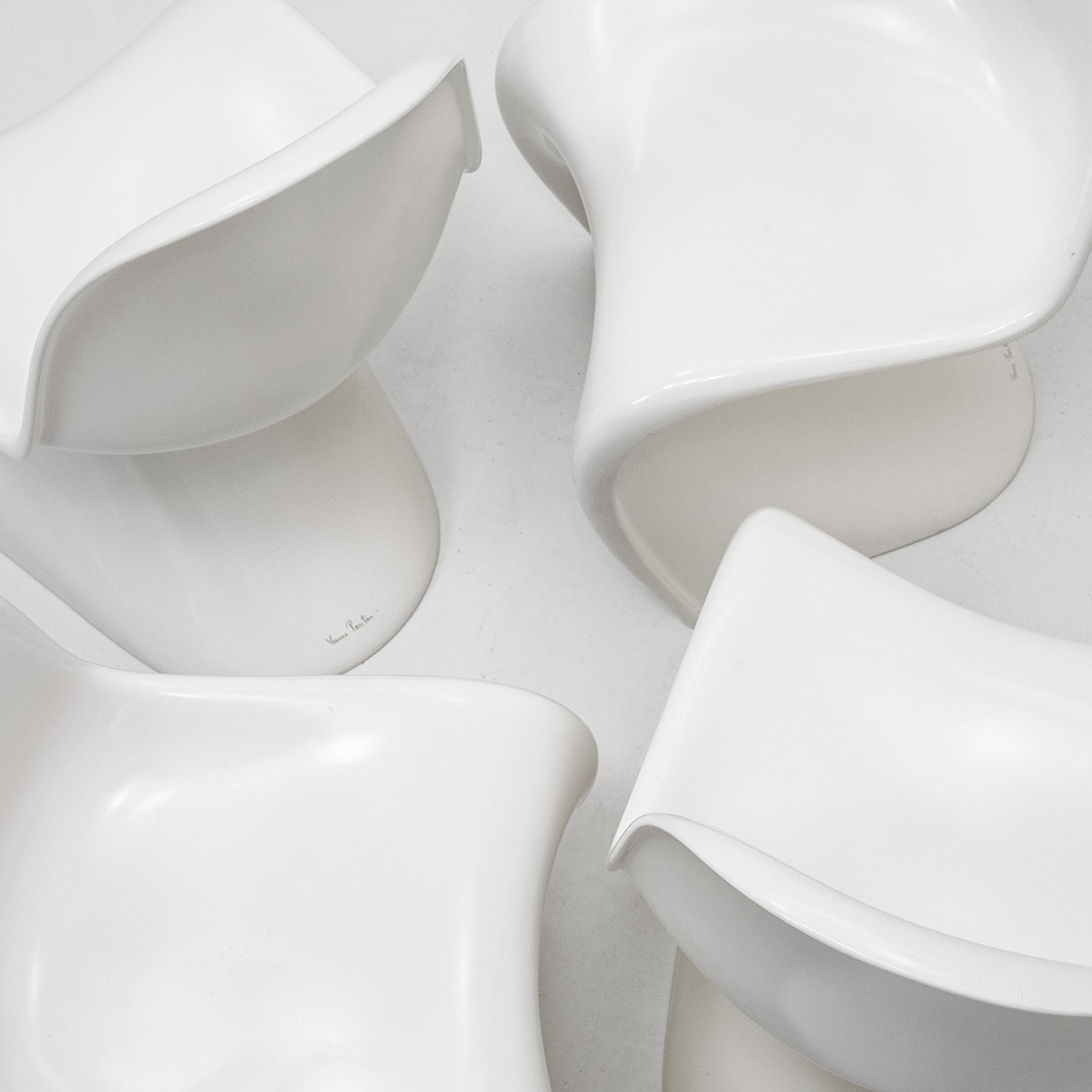 Panton Chairs, Weiss - 4