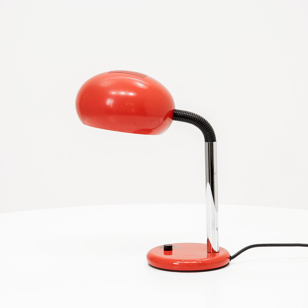 Rote Space-Age Tischleuchte, vintage, Tischleuchten, Lampen