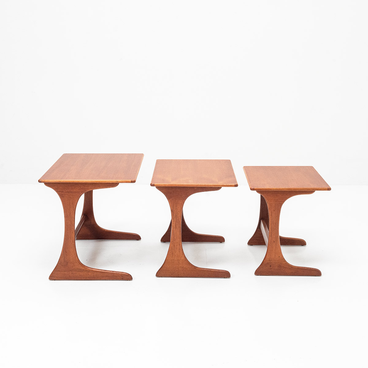 Satztische Teak, 3er-Set - 0