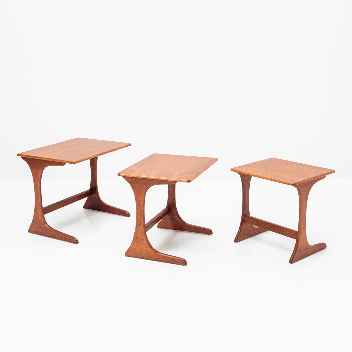 Satztische Teak, 3er-Set - 1