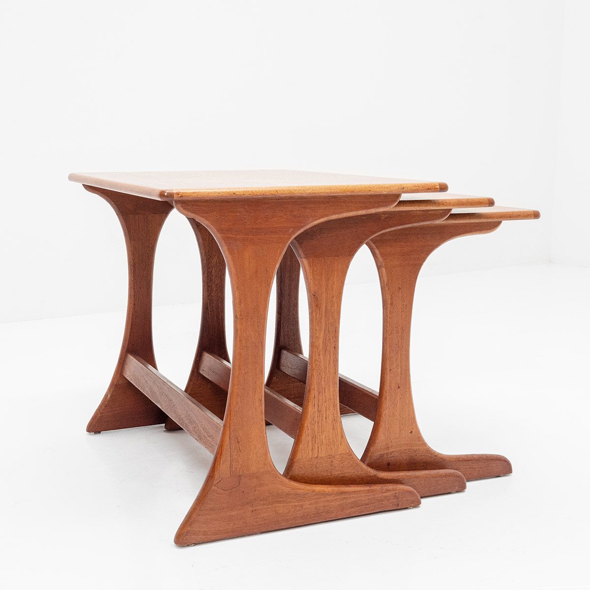 Satztische Teak, 3er-Set - 3