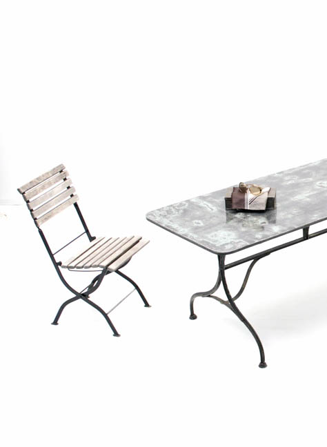 Schmiedeisen Gartentisch - 0