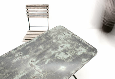 Schmiedeisen Gartentisch - 3