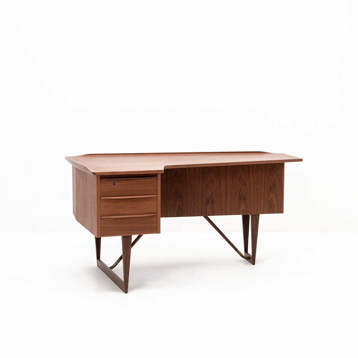 Schreibtisch Boomerang, Løvig Nielsen, 1950er Jahre, Diverse Tische, Tisch