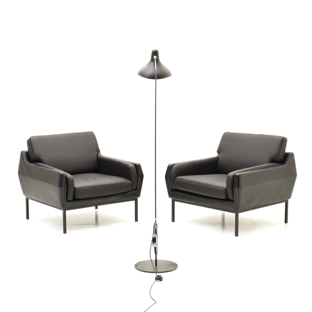 Sessel, 2er Set, WK Möbel (7039) LederSessel Sessel