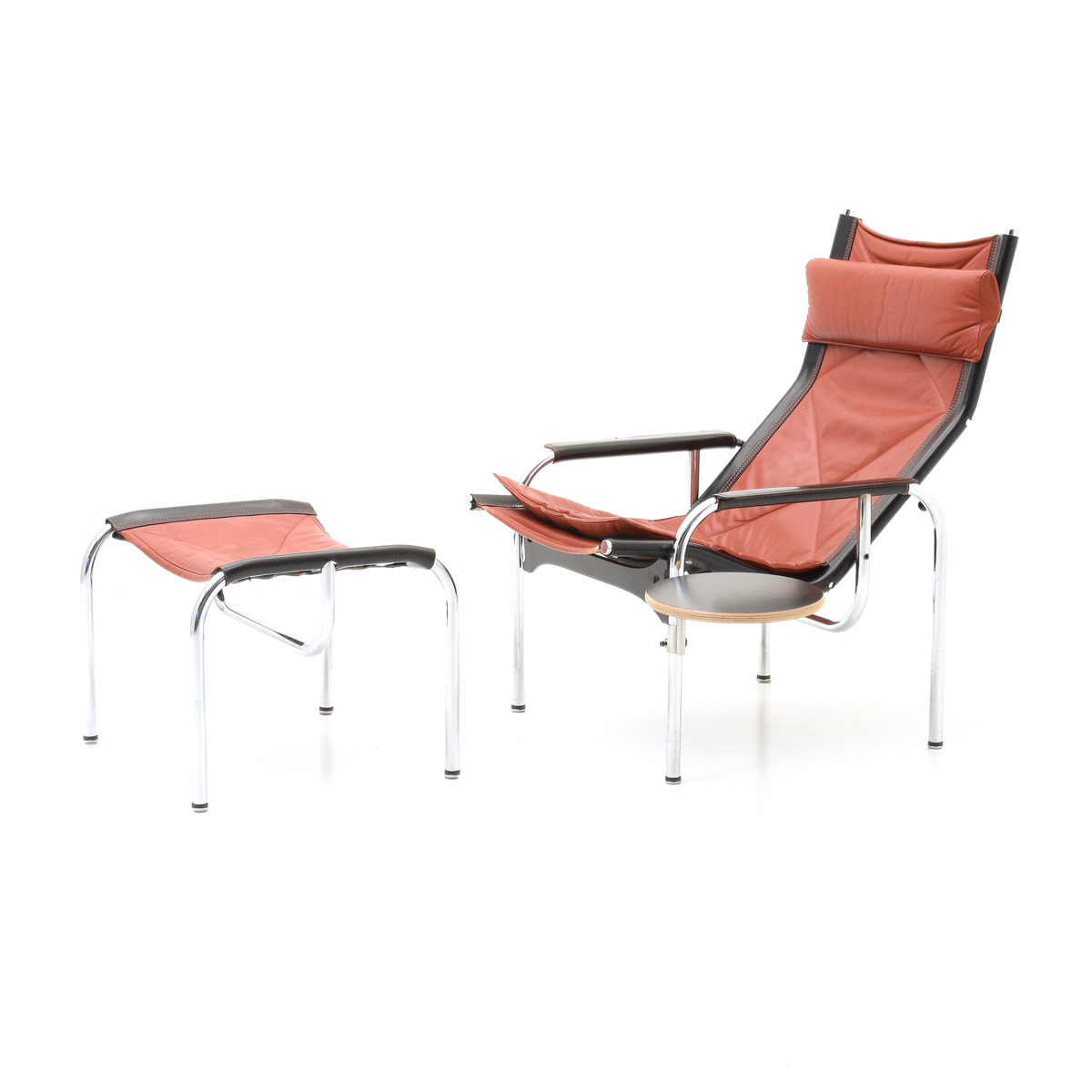 Sessel, HE Eichenberger mit Ottoman - 0