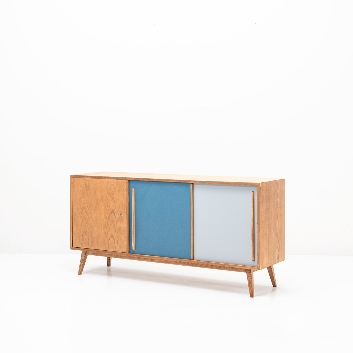 Sideboard, 2 farbige Schiebetüren, 1960er Jahre - 2