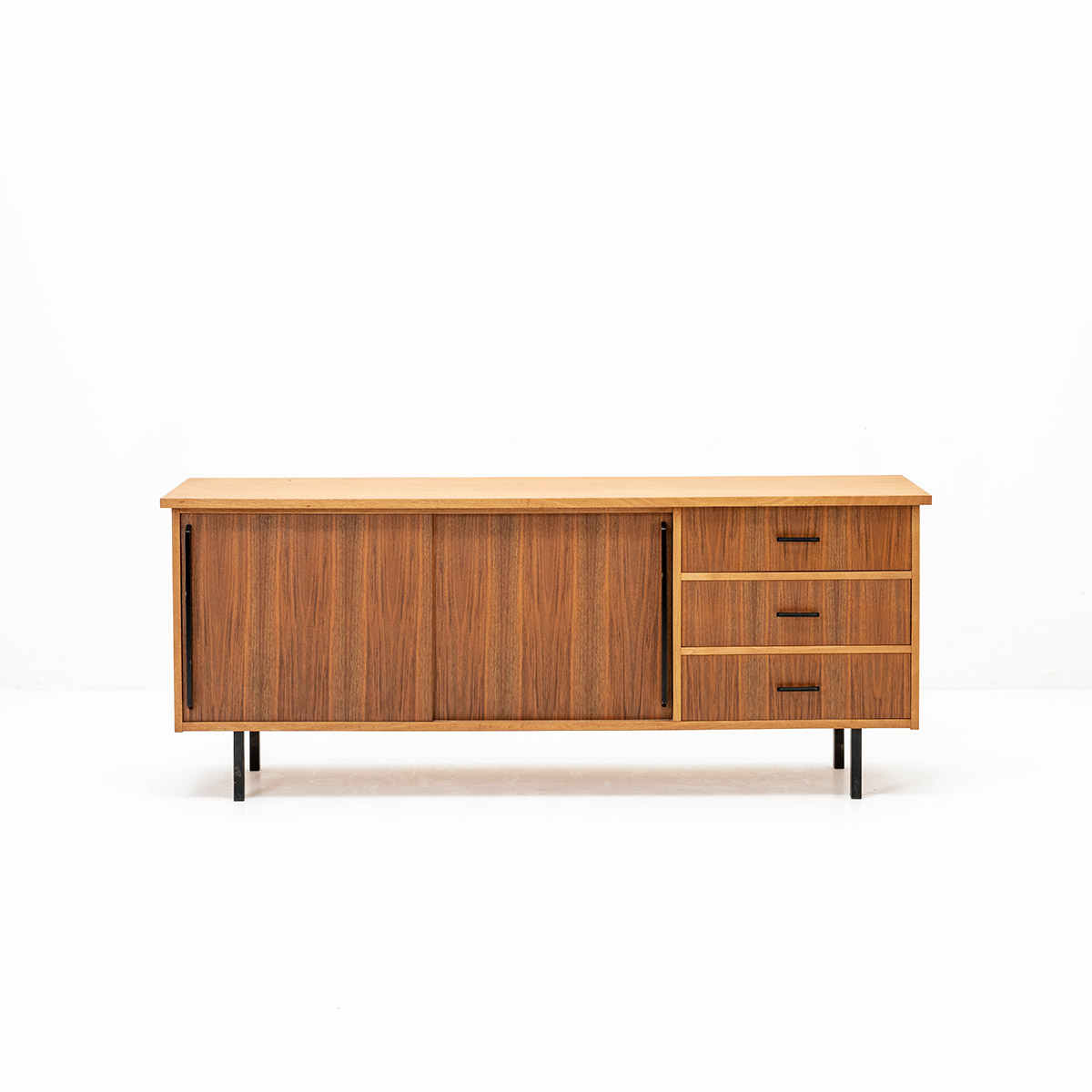 Sideboard mit 2 Schiebetüren und 3 Schubladen Vintage
