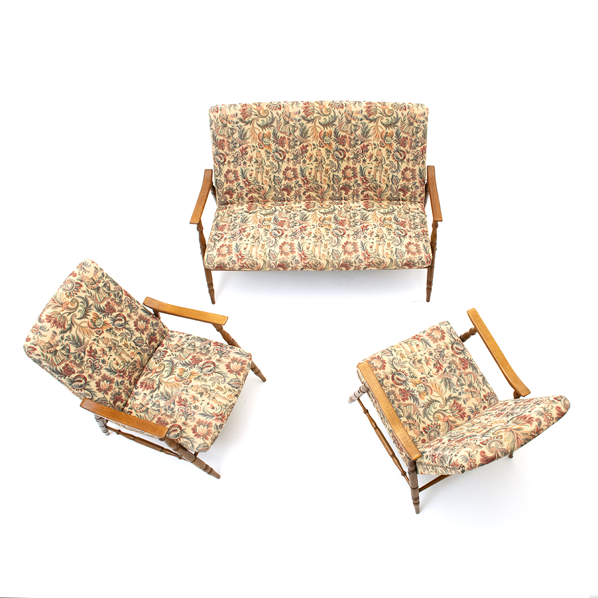 Sofa und zwei Sessel, 1950 - 0
