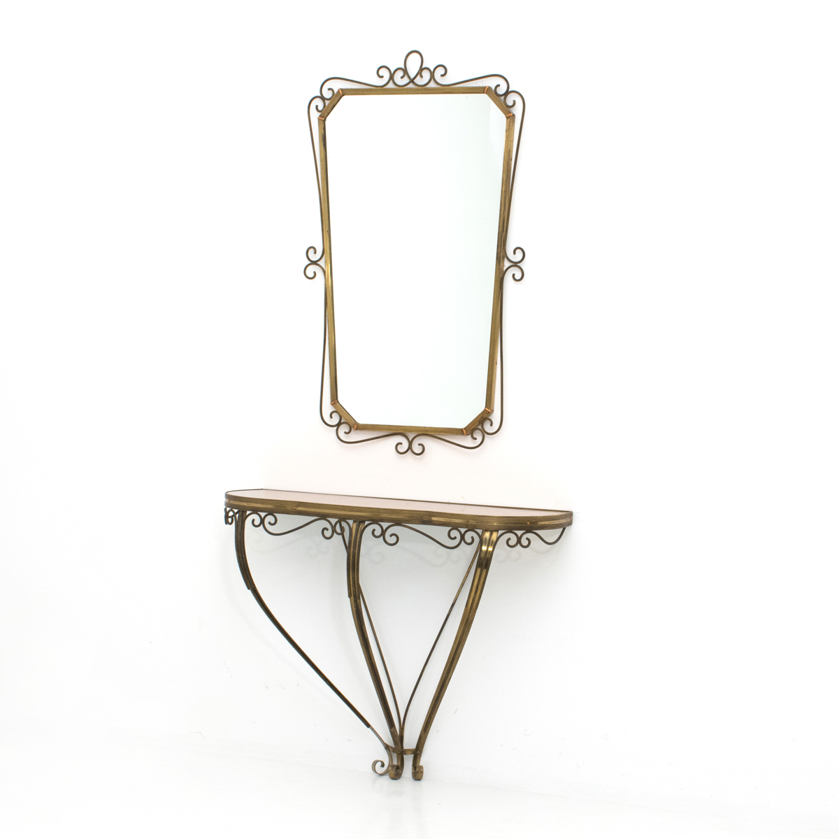 Spiegel mit Konsole, 50s