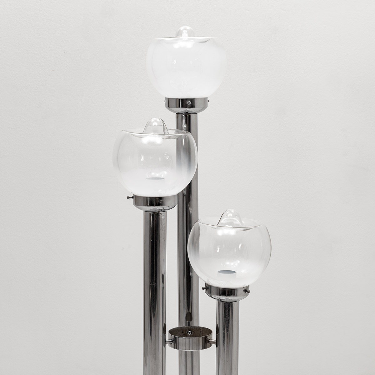 Stehleuchte, verchromt, 3-flammig - 4