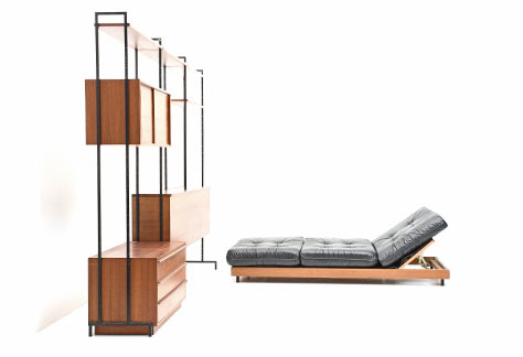 Teak Regal mit Daybed - 0