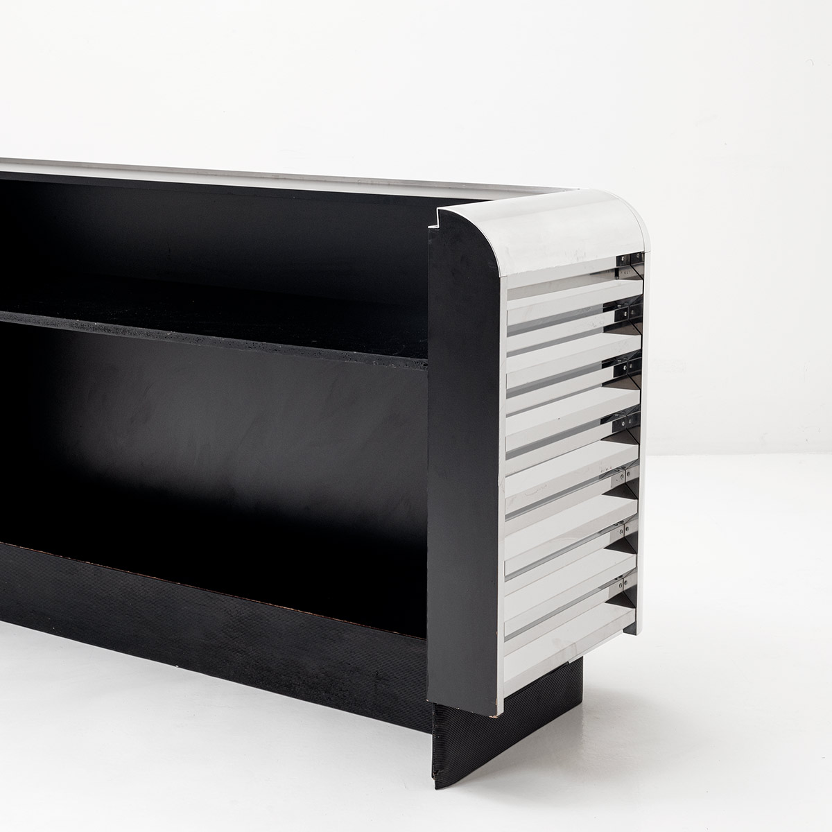 Verchromte Vintage Bar, 1980er Jahre - 3