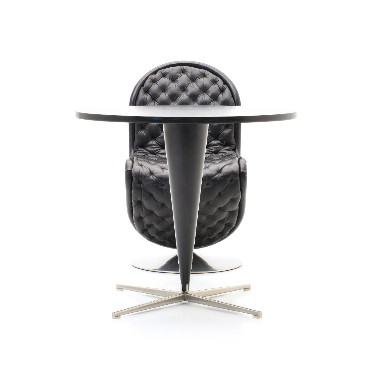 Verner Panton Set, 123 Chair und Cone Table - 1