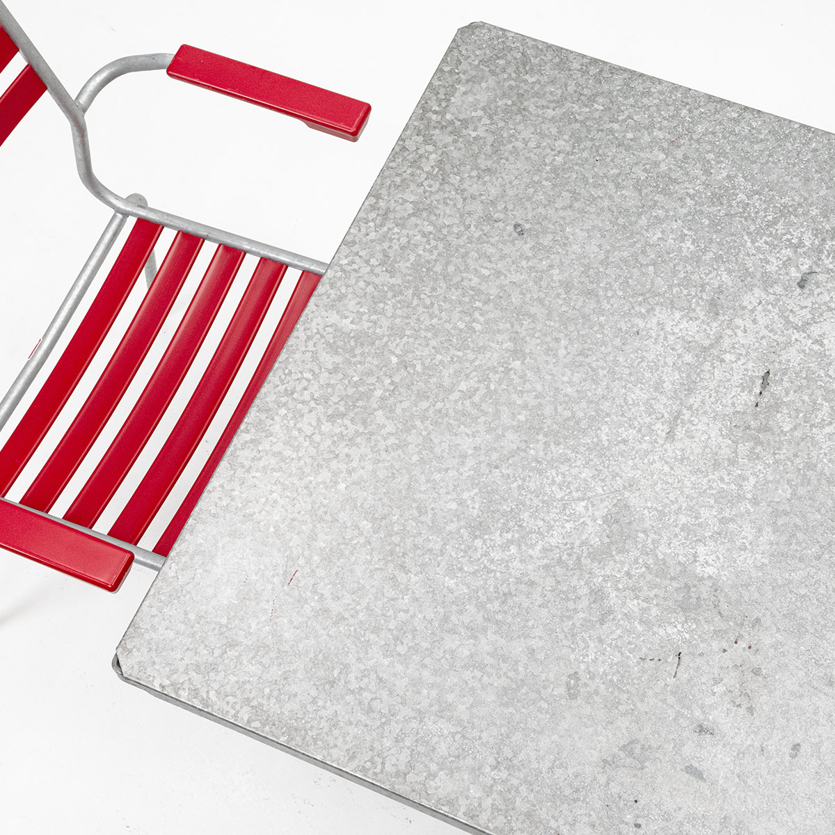 Vintage Gartentisch, quadratisch - 4