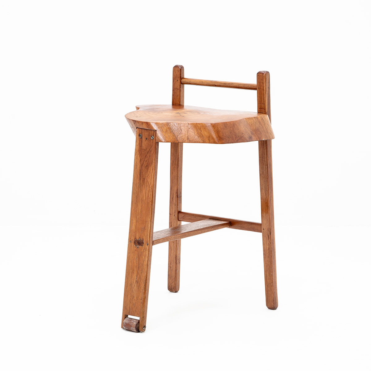 Vintage Holz-Hocker, Mitte 20. Jahrhundert, Diverse Stühle, Stuhl