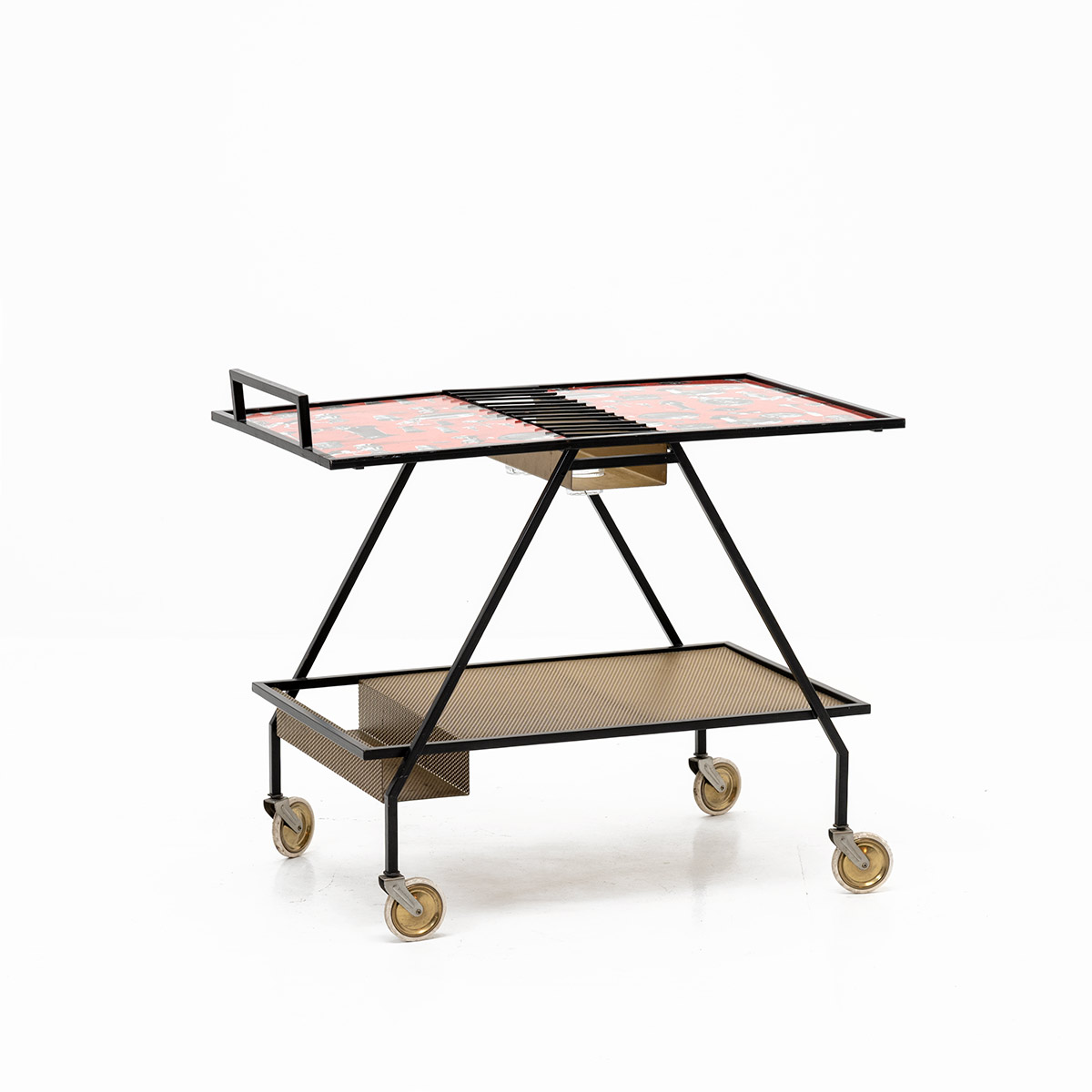 Vintage Servierwagen mit Rechaud, 1960er Jahre, Lounge-Tisch, Tisch, Diverses (kl.), Diverses