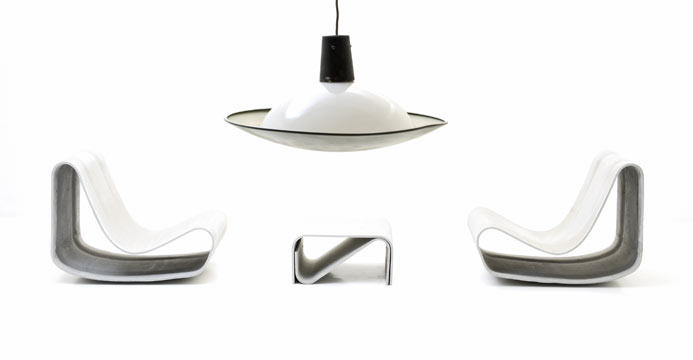 Willy Guhl Stuhl, Eternit Schlaufe, Loop
